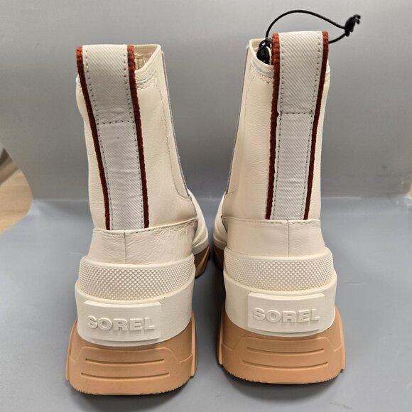 SOREL Brex Chelsea Boot Pull On Ankle Bootie Natural Sea Salt Leather Size 8 - Picture 10 of 12